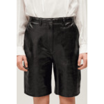 Bermuda cuir noir