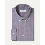 Chemise en popeline à carreaux rouge