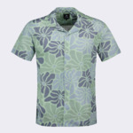 Chemise manches courtes vert & bleu