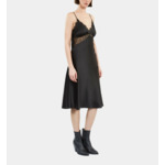 Robe Nuisette Courte Noire En Soie Femme