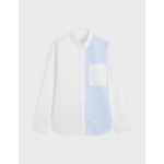 Fun shirt william blanche rayée bleue