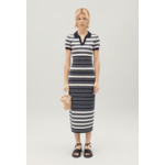 Robe longue maille bicolore
