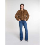 Veste courte en fausse fourrure