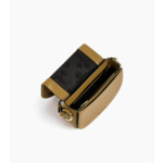 Sac bandoulière moyen modèle Ella en cuir grainé et nubuck