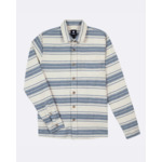 Chemise rayée bleu marine & écru