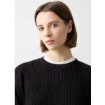 Sweat à col rond en maille torsadée