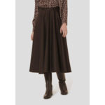 Jupe Jackie-Chocolat en Laine Vierge