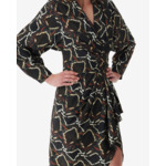 Robe Drapée À Imprimé Python Aurelie