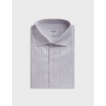 Chemise semi-ajustée rayée bleue et rouge