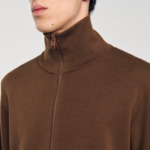 Cardigan zippé en laine