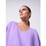 Pull poncho cachemire col V Faustine GLYCINE