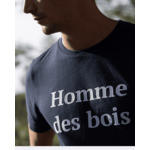 T-shirt col rond bleu marine Homme des bois