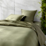 Kenzo - Taie d'oreiller en satin gris, Kz Iconic