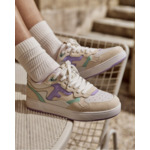 Baskets basses blanches & violet clair