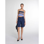 Crop top smocké imprimé