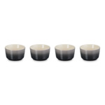Set de 4 Ramequins 100ml en céramique flint