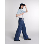 Pantalon large en tweed