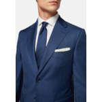 Veste Bleue En Laine Grain De Poudre