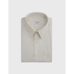 Chemise arnold col prodigieux avec poche poitrine en popeline rayée blanc