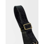 Bandoulière en cuir effet croco