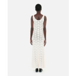 Robe Longue Écrue En Maille Femme
