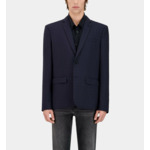 Veste De Costume Prince De Galles Bleu Marine En Laine Homme