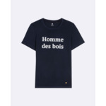 T-shirt col rond bleu marine Homme des bois