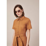 Robe Retronie-Cognac en Coton