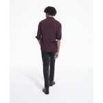 Chemise Slim Decintree Unie Patte De Boutonnage Cachee