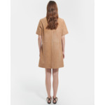 Robe Rosalia Beige en cuir