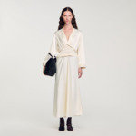 Robe longue satinée