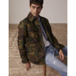 Veste militaire isao avec quatre poches en ripstop imprimé camouflage kaki