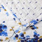 Yves Delorme - Couvre lit en batiste de coton bleu, Canopée