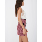 Top en satin de soie et dentelles