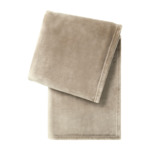 Desforges - Plaid en polaire ecru, Castor