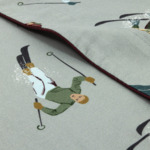 Olivier Desforges - Drap plat en satin de coton lavé gris, Hors Piste