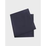 Pochette en twill de soie uni marine
