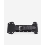 Large Ceinture En Cuir Avec Rivets En Metal