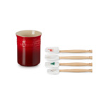 Set pot à ustensiles et 4 spatules Création Noël