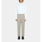 Pantalon De Costume Beige En Lin Homme