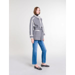 Manteau court bicolore