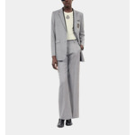 Veste Tailleur En Laine Taupe Femme