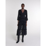 Robe longue volantée à motif