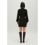 Robe courte cache-cœur noir