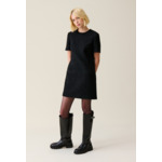 Robe noire courte tweed