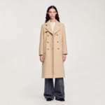 Manteau long à boutonnage croisé