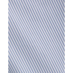 Chemise col américain avec poche poitrine en popeline rayée bleu