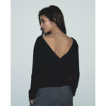 Pull Col Rond Dos Nu à Boutons