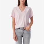 T-Shirt Col V À Logo Jolia
