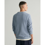 Cotton PiquÃ© Crew Neck Sweater